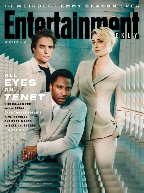 Entertainment Weekly magazine cover page with Tenet announcement
