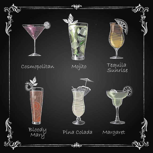 Beautiful cocktail card