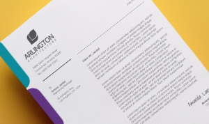 Design and Print Letterheads on a Mac article preview with corporate  letterhead.