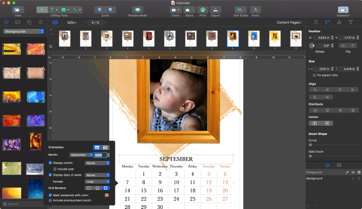 free calendar design software for mac