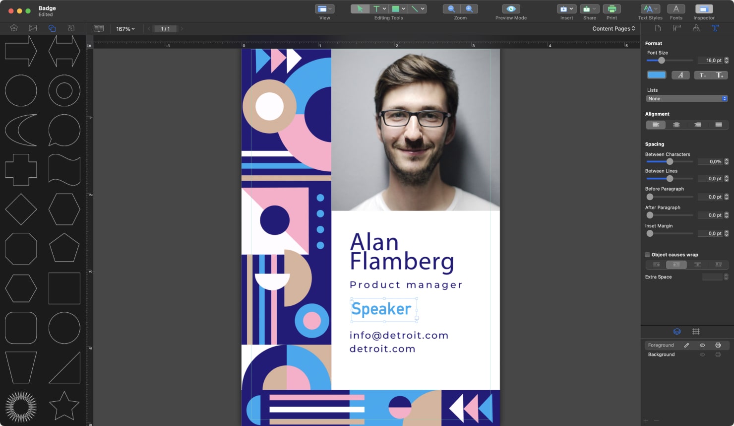 Create Striking Name Badges with Swift Publisher for Mac