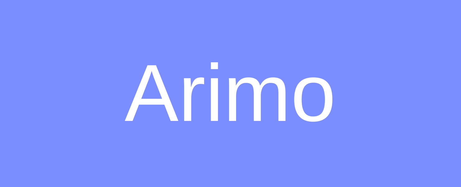 Arimo font image.