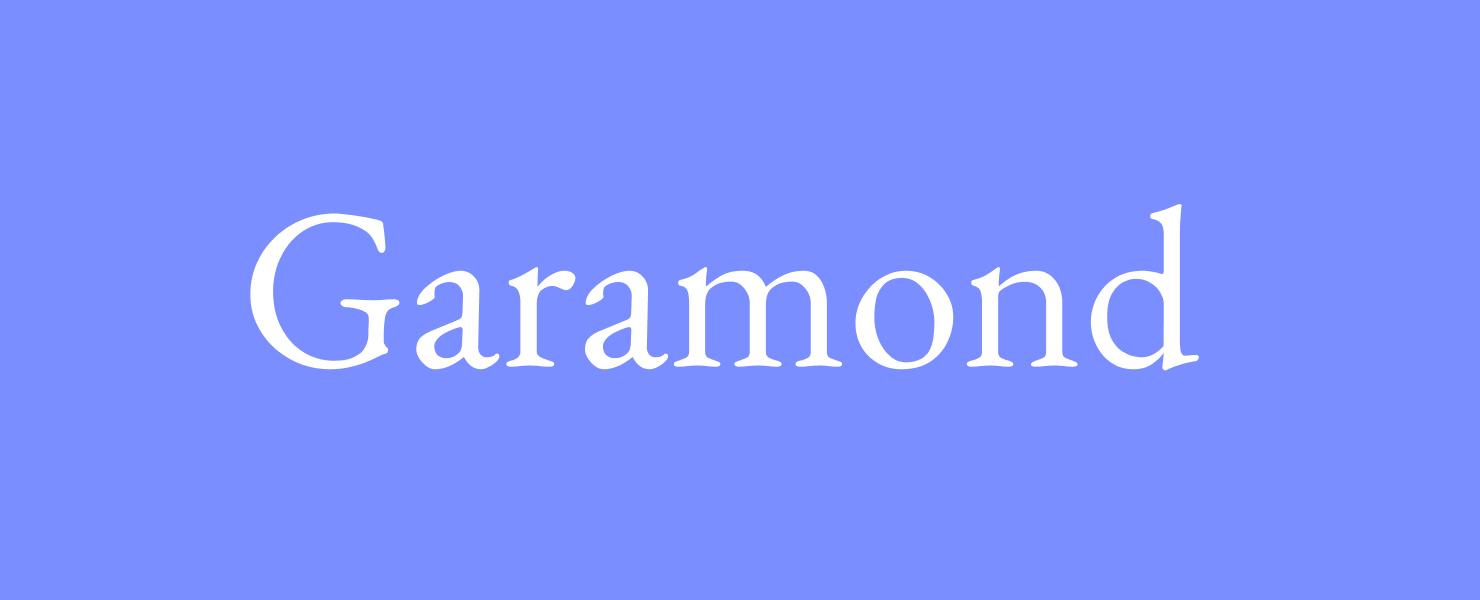 Garamond font image.