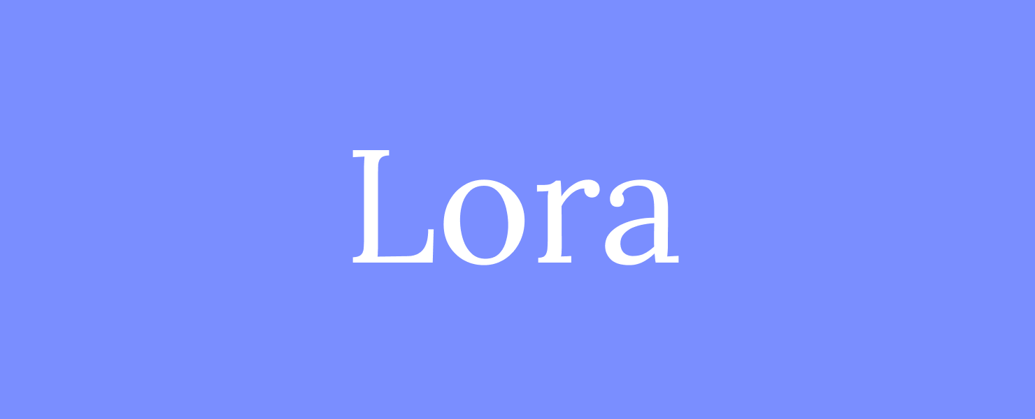 Lora font image.