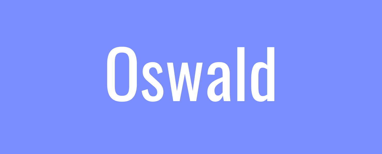 Oswald font image.