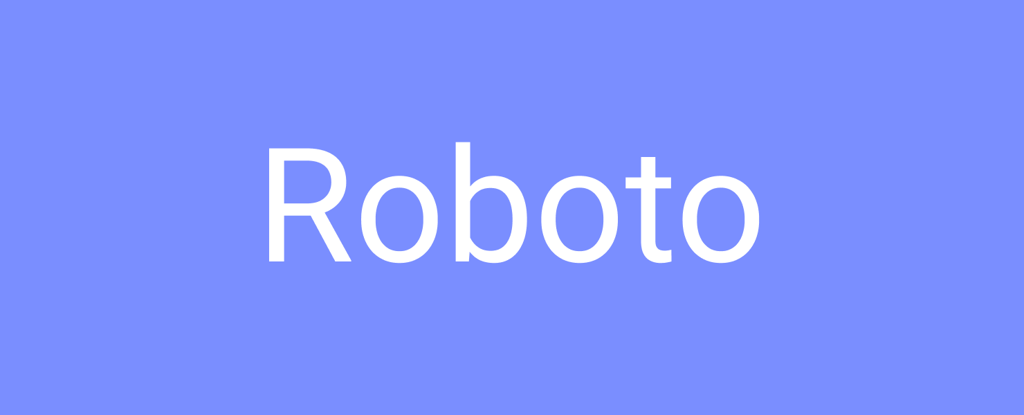 Roboto font image.