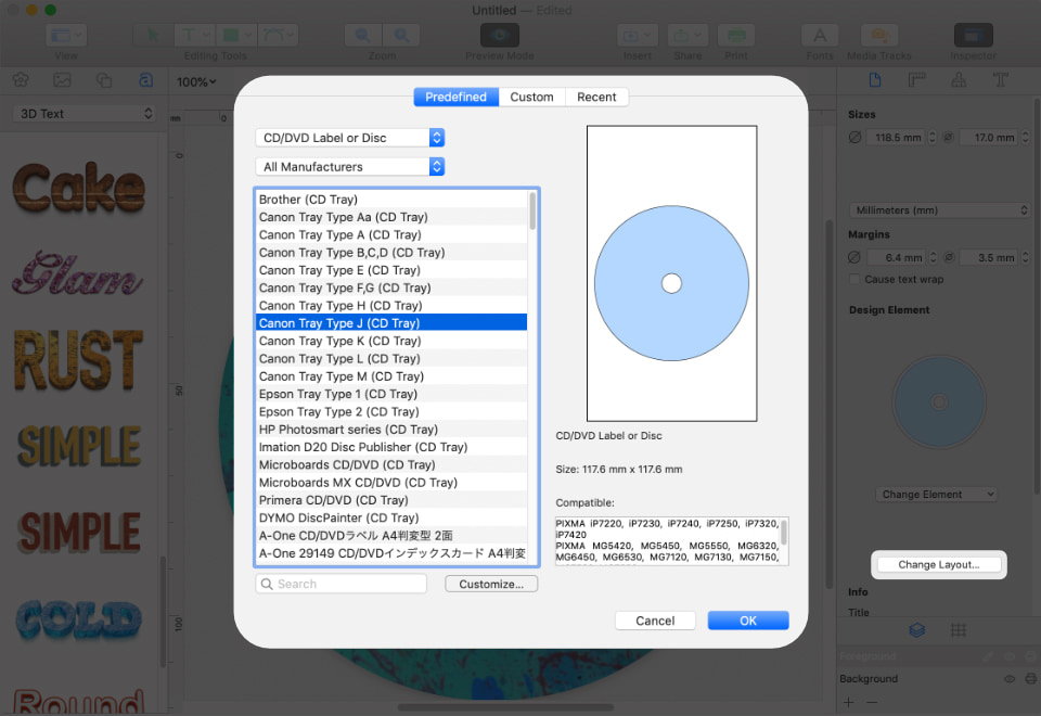 Printing Directly to Disc on a Mac