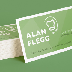 A business card created
